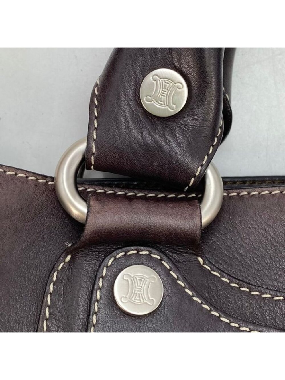 Celine Hand Tote Boogie Leather Brown Formal - Picture 14 of 16